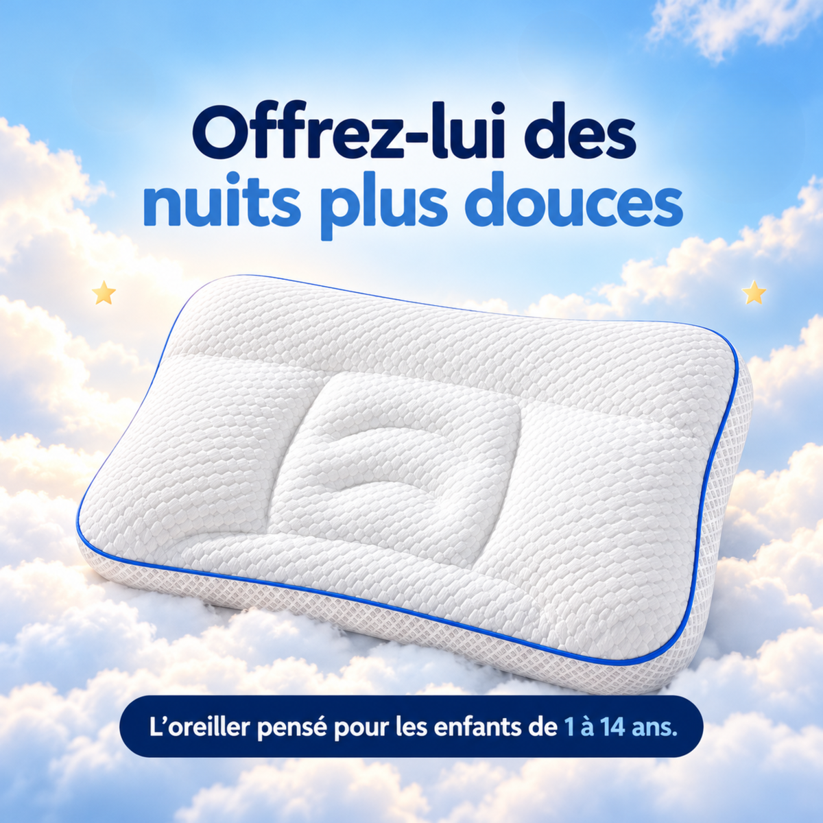 Oreiller ergonomique pour enfants