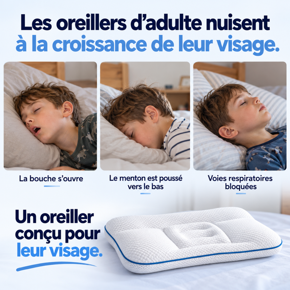 Oreiller ergonomique pour enfants
